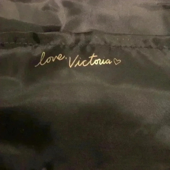 Victorias Secret Love Pink and Black short handle Tote Bag NWOT - Picture 2 of 4